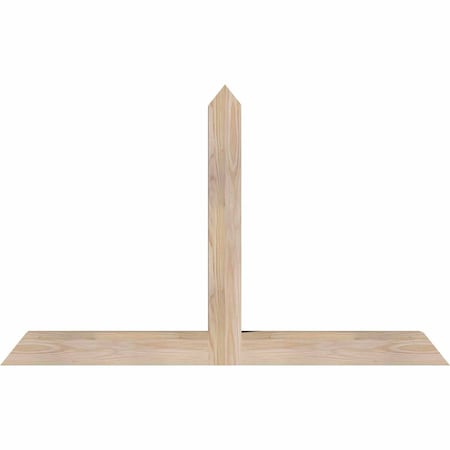 Ekena Millwork Portland Smooth Timber Gable Bracket, Douglas Fir, 48"W x 30"H x 3 1/2"D x 3 1/2"F, 15/12 Pitch GBW048X30X0404POR00SDF